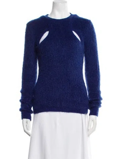 Pre-owned Isabel Marant Mohair Crew Neck Sweater In Blue