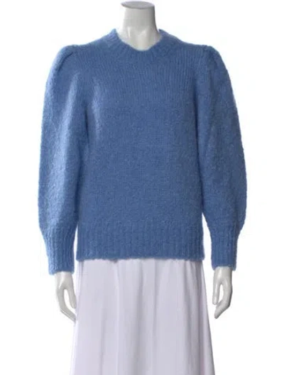 Pre-owned Isabel Marant Mohair Crew Neck Sweater In Blue