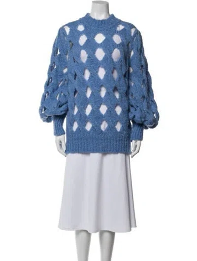 Pre-owned Isabel Marant Mohair Crew Neck Sweater In Blue