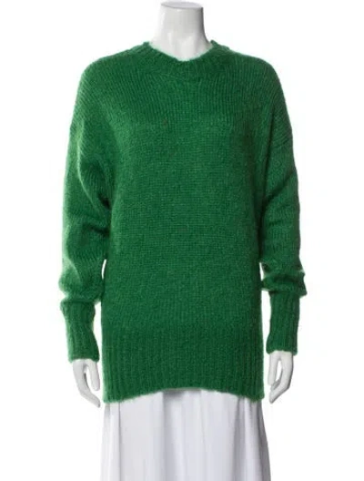 Pre-owned Isabel Marant Mohair Crew Neck Sweater In Green