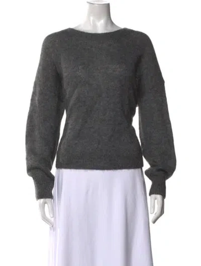 Pre-owned Isabel Marant Mohair Crew Neck Sweater In Grey