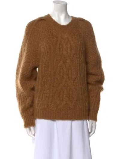 Pre-owned Isabel Marant Mohair Crew Neck Sweater In Neutral