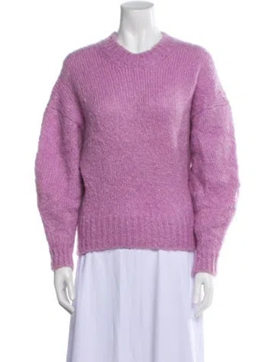Pre-owned Isabel Marant Mohair Crew Neck Sweater In Purple