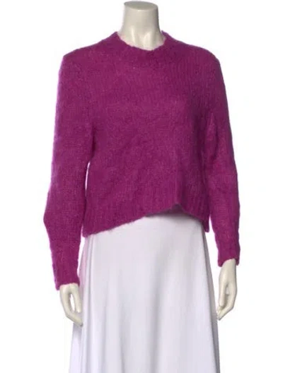 Pre-owned Isabel Marant Mohair Crew Neck Sweater In Purple