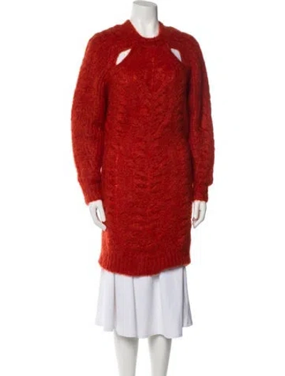 Pre-owned Isabel Marant Mohair Crew Neck Sweater W/ Tags In Orange