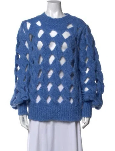Pre-owned Isabel Marant Mohair Patterned Sweater In Blue