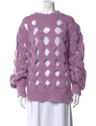 Pre-owned Isabel Marant Mohair Patterned Sweater In Purple