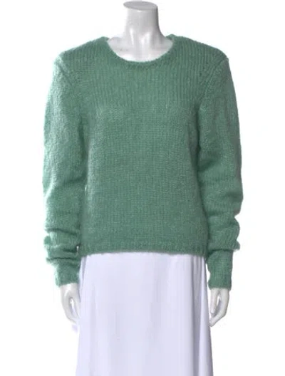 Pre-owned Isabel Marant Mohair Scoop Neck Sweater In Green