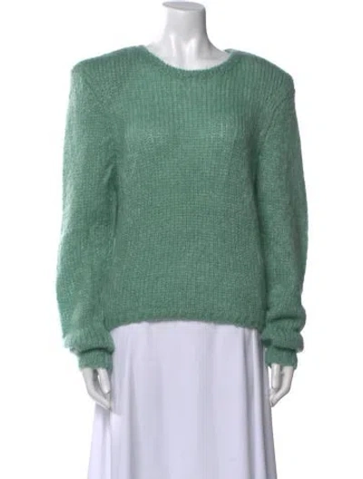 Pre-owned Isabel Marant Mohair Scoop Neck Sweater In Green