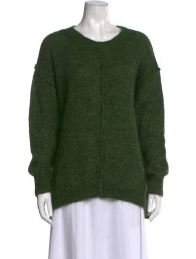 Pre-owned Isabel Marant Mohair Scoop Neck Sweater In Green