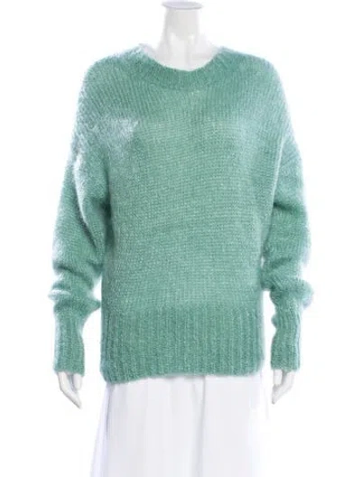 Pre-owned Isabel Marant Mohair Scoop Neck Sweater In Green