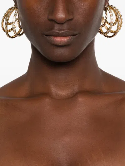 Isabel Marant Mona Crystal-embellished Hoop Earrings In Gold
