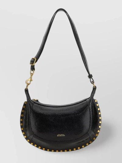 Isabel Marant Moon Leather Shoulder Bag In Black