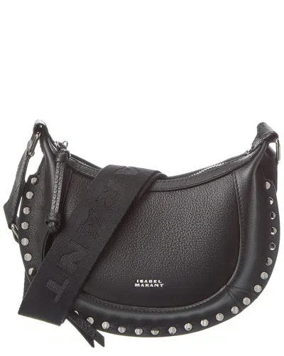 Isabel Marant Moon Mini Leather Shoulder Bag In Black