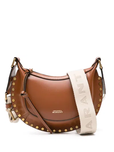 Isabel Marant Moon Mini Leather Shoulder Bag In Brown