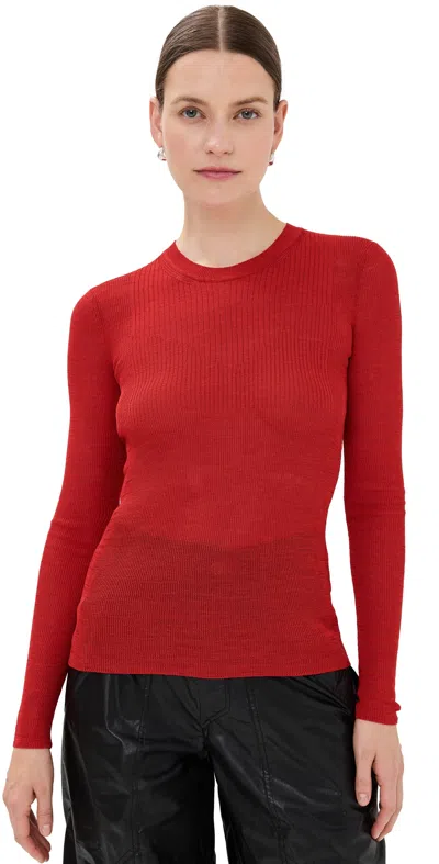 ISABEL MARANT MORA PULLOVER POPPY RED