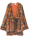 Isabel Marant Morgane Mini Dress In Orange