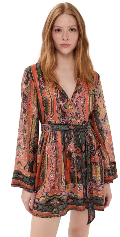 ISABEL MARANT MORGANE MINI DRESS ORANGE