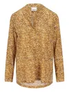 Isabel Marant Mosaic-pattern V-neck Shirt In Yellow