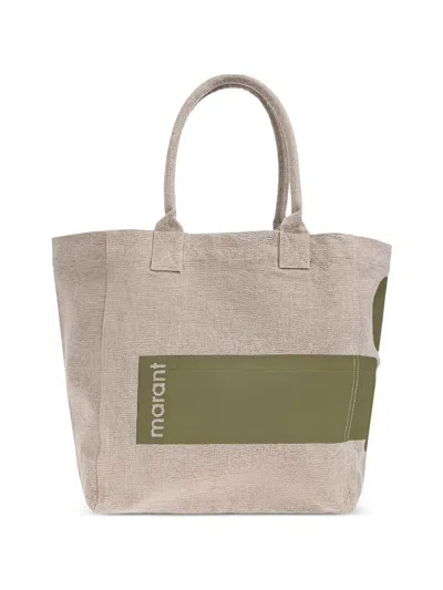 Isabel Marant Small Yenky Tote Bag Rectangular Handles In Gray