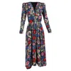 Isabel Marant Moyranid Floral-print Midi Dress In Multicolor Velvet In Multi