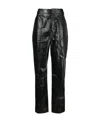 Isabel Marant Metallic-effect Straight-leg Trousers In Black