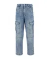 Isabel Marant Terence Denim Cargo Trousers In Gray