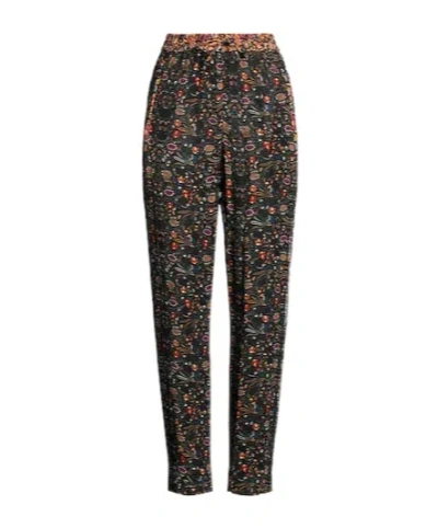 Isabel Marant Multicolor Chiffon Pajama Pants In Brown