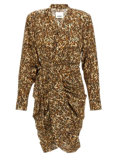 ISABEL MARANT LEOPARD PRINT CLEORA MINI DRESS