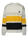 Isabel Marant Meyoan Oversize Stripe Crewneck Sweatshirt In Multicolour