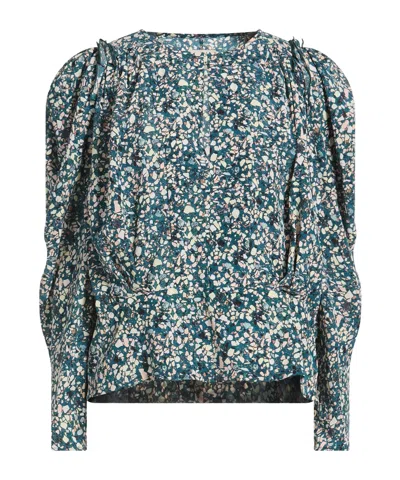Isabel Marant Multi-color Crew Neck Stretch Blouse