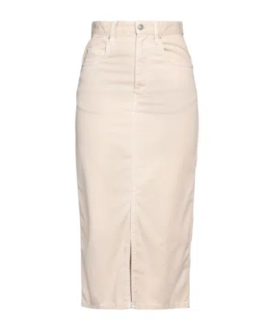 Isabel Marant Multicolor Denim Midi Skirt In White