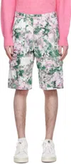 Isabel Marant Multicolor Jemuel Denim Shorts In Grpk Green/pink