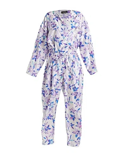 Isabel Marant Multicolor Lapel Tie Jumpsuit In Purple