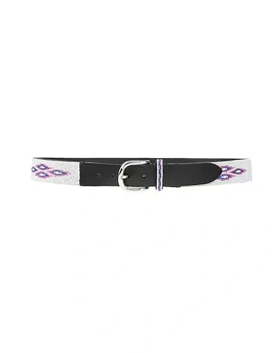 Isabel Marant Multicolor Leather Belt In Black