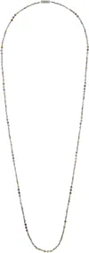 Isabel Marant Multicolor Long Necklace In Greyish Blue/silver