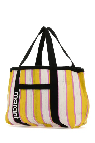 Isabel Marant Multicolor Nylon Darwen Shopping Bag In Yellow