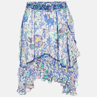 Pre-owned Isabel Marant Multicolor Print Crepe Viviane Skirt S