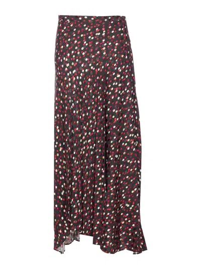 ISABEL MARANT FALDA SEMILARGA - ROJO
