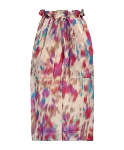 Isabel Marant Multicolor Woven Skirt In Neutral