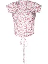 Isabel Marant Multicolour Printed Top In Beige