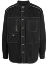 Isabel Marant Pascual Denim Jacket Chest Pockets In Black