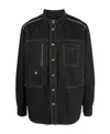 Isabel Marant Pascual Denim Jacket Chest Pockets In Black