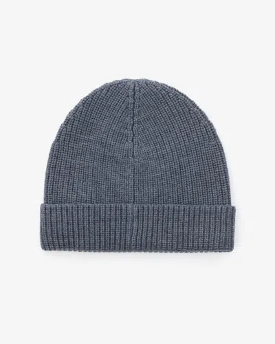 Isabel Marant Bayle Appliquéd Ribbed Wool Beanie In Anthracite