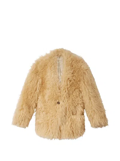 Isabel Marant Mylae Fur Jacket In Brown