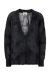 Isabel Marant Mylene Cardigan In Spray-effect Kid Mohair And Wool In Black