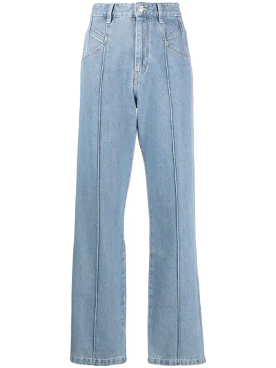 Isabel Marant Light Blue Nadege Cotton Vertical Seams Jeans