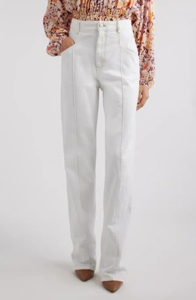 Isabel Marant Nadege Straight Leg Jeans In White