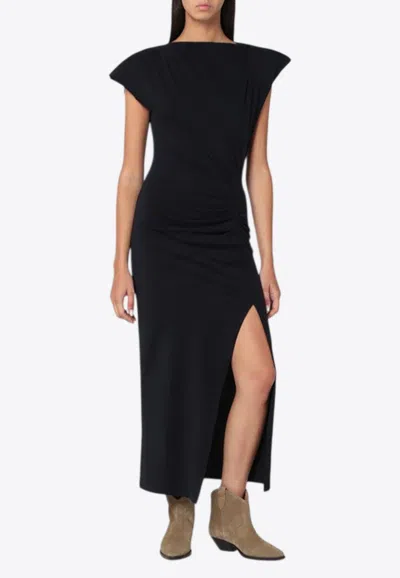Isabel Marant Nadela Boat-neck Midi Dress In Black
