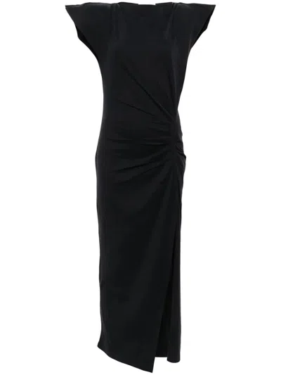 ISABEL MARANT NADELA COTTON JERSEY LONG DRESS